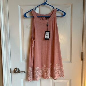 Adrianna Papell Embroidered Halter Top